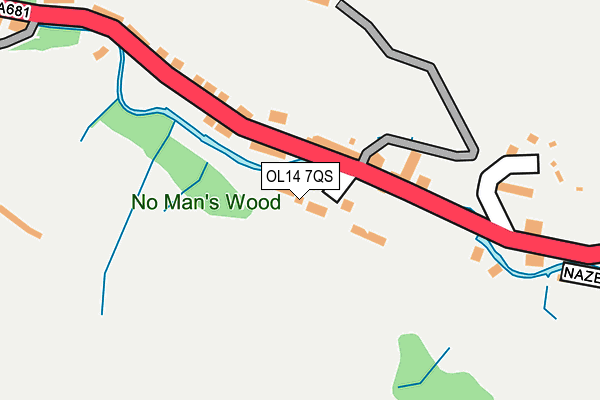 OL14 7QS map - OS OpenMap – Local (Ordnance Survey)
