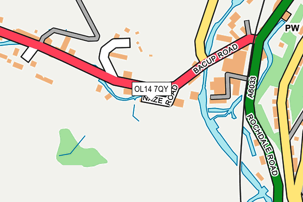 OL14 7QY map - OS OpenMap – Local (Ordnance Survey)