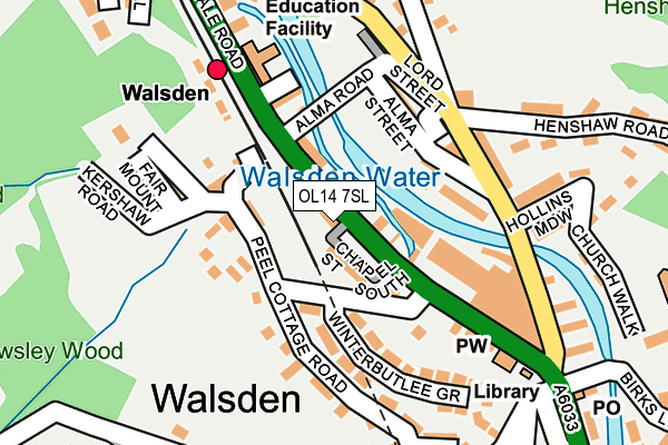 OL14 7SL map - OS OpenMap – Local (Ordnance Survey)