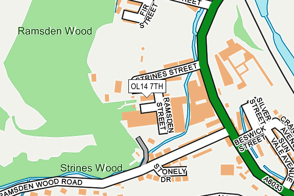 OL14 7TH map - OS OpenMap – Local (Ordnance Survey)