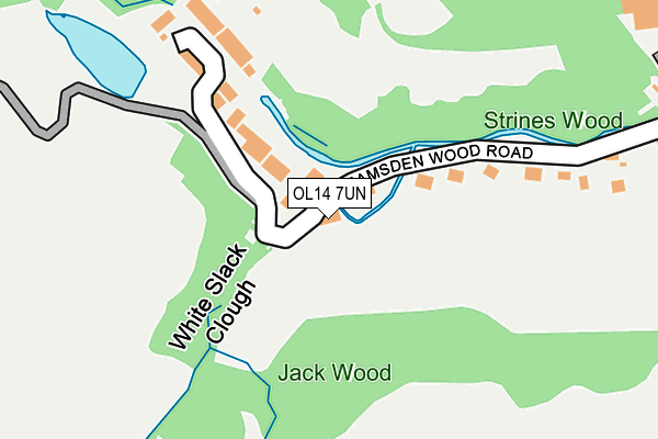 OL14 7UN map - OS OpenMap – Local (Ordnance Survey)