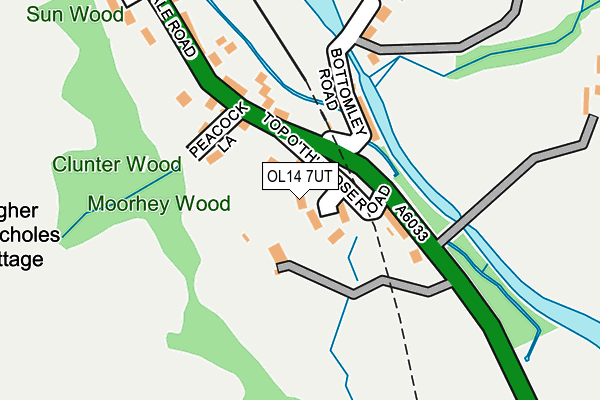 OL14 7UT map - OS OpenMap – Local (Ordnance Survey)