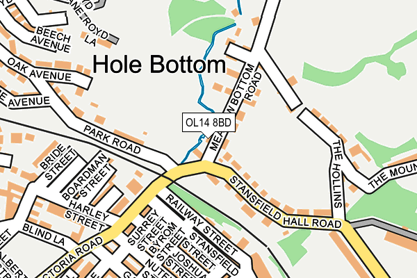 OL14 8BD map - OS OpenMap – Local (Ordnance Survey)