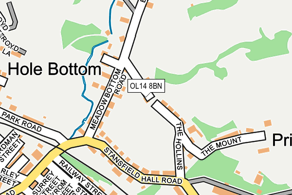 OL14 8BN map - OS OpenMap – Local (Ordnance Survey)