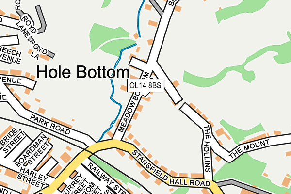 OL14 8BS map - OS OpenMap – Local (Ordnance Survey)