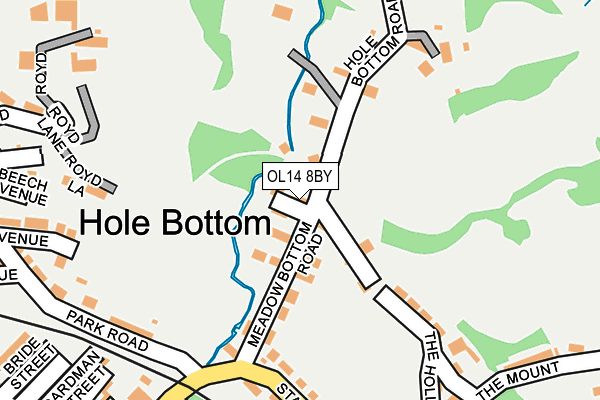 OL14 8BY map - OS OpenMap – Local (Ordnance Survey)