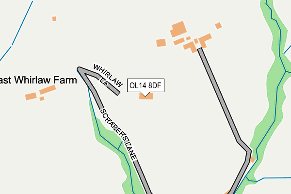 OL14 8DF map - OS OpenMap – Local (Ordnance Survey)
