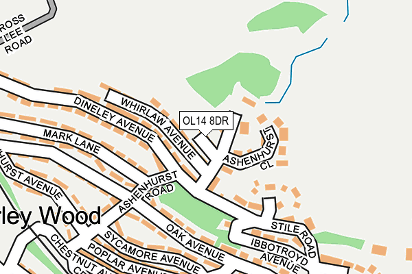 OL14 8DR map - OS OpenMap – Local (Ordnance Survey)
