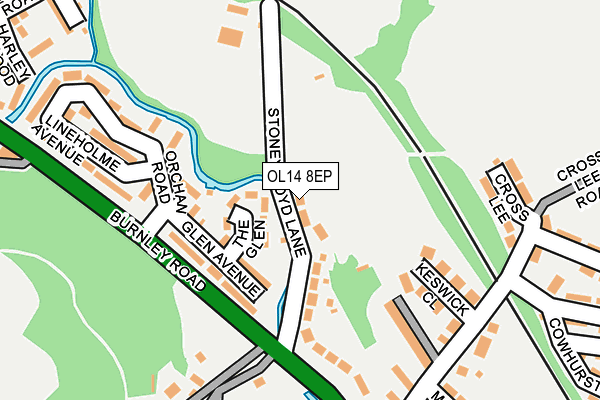 OL14 8EP map - OS OpenMap – Local (Ordnance Survey)