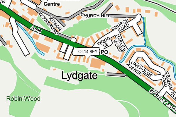 OL14 8EY map - OS OpenMap – Local (Ordnance Survey)