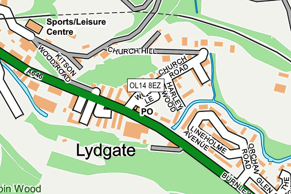 OL14 8EZ map - OS OpenMap – Local (Ordnance Survey)