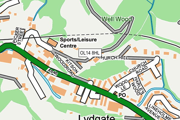 OL14 8HL map - OS OpenMap – Local (Ordnance Survey)