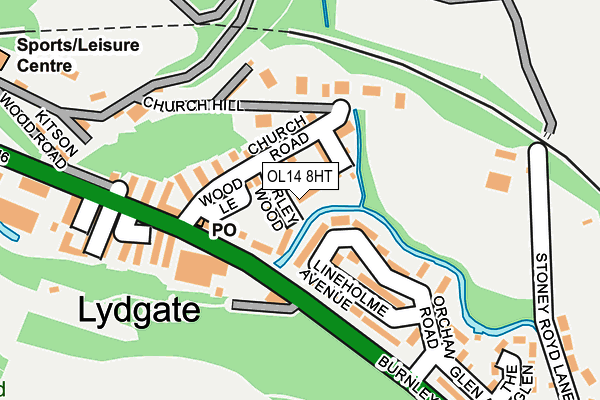 OL14 8HT map - OS OpenMap – Local (Ordnance Survey)