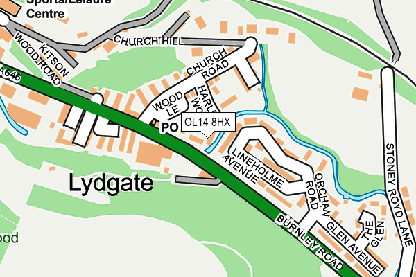 OL14 8HX map - OS OpenMap – Local (Ordnance Survey)