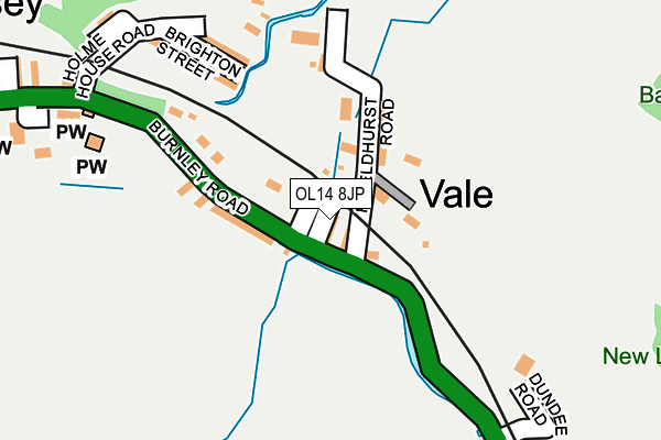 OL14 8JP map - OS OpenMap – Local (Ordnance Survey)
