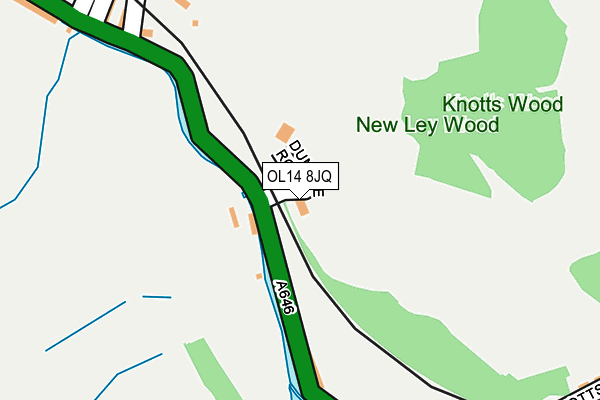 OL14 8JQ map - OS OpenMap – Local (Ordnance Survey)