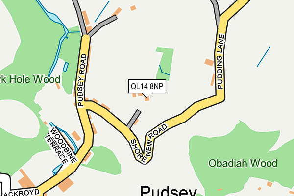 OL14 8NP map - OS OpenMap – Local (Ordnance Survey)