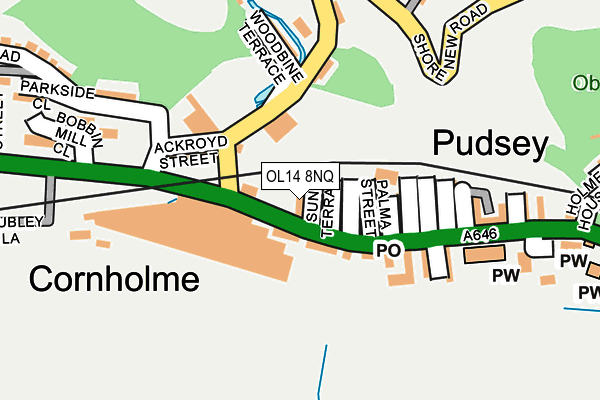 OL14 8NQ map - OS OpenMap – Local (Ordnance Survey)