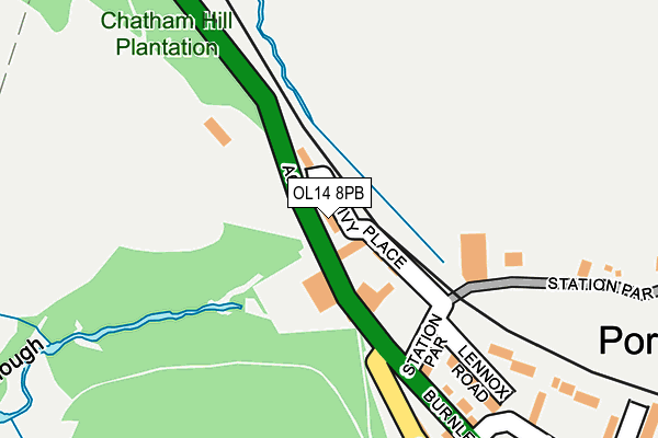 OL14 8PB map - OS OpenMap – Local (Ordnance Survey)