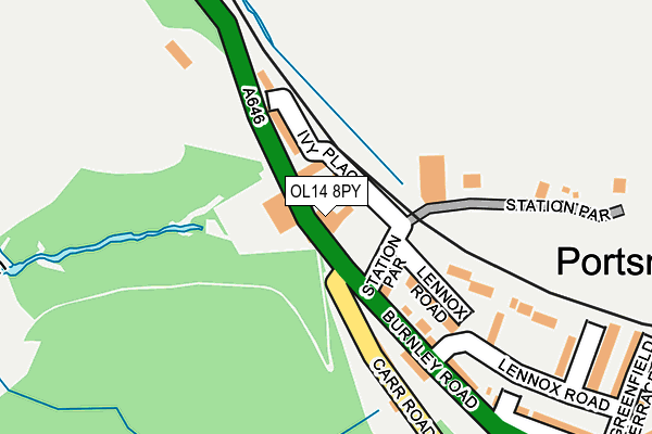 OL14 8PY map - OS OpenMap – Local (Ordnance Survey)