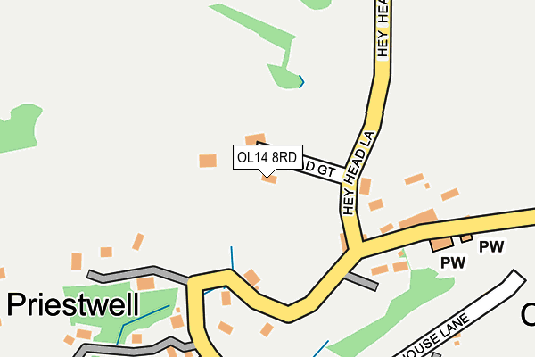 OL14 8RD map - OS OpenMap – Local (Ordnance Survey)