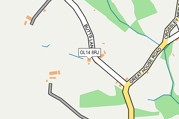 OL14 8RJ map - OS OpenMap – Local (Ordnance Survey)