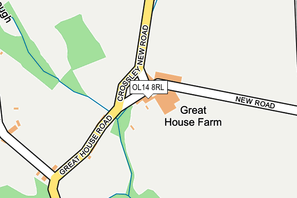 OL14 8RL map - OS OpenMap – Local (Ordnance Survey)