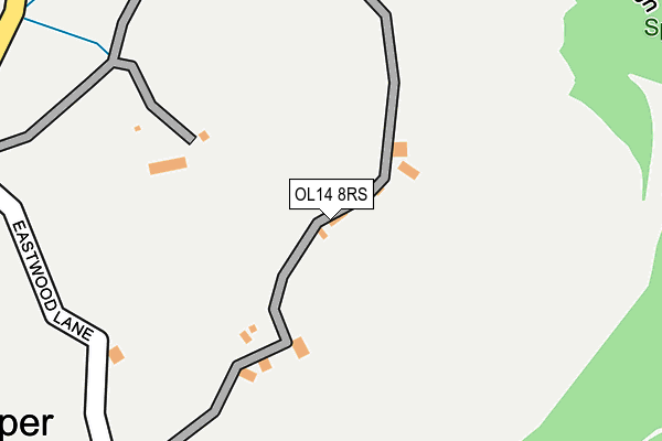 OL14 8RS map - OS OpenMap – Local (Ordnance Survey)