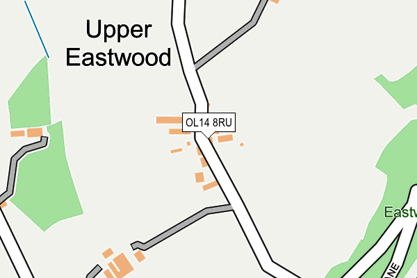 OL14 8RU map - OS OpenMap – Local (Ordnance Survey)