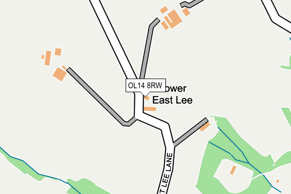 OL14 8RW map - OS OpenMap – Local (Ordnance Survey)