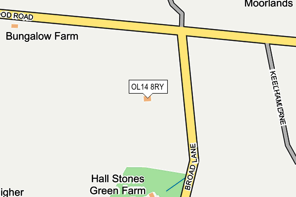 OL14 8RY map - OS OpenMap – Local (Ordnance Survey)