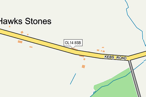 OL14 8SB map - OS OpenMap – Local (Ordnance Survey)