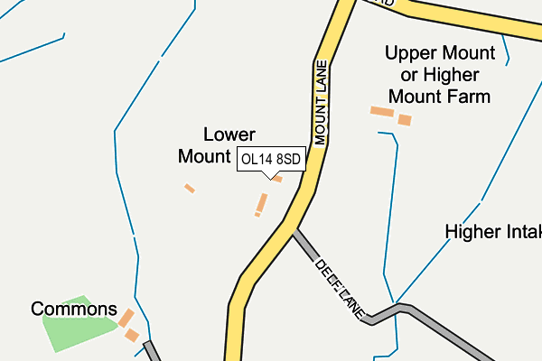 OL14 8SD map - OS OpenMap – Local (Ordnance Survey)