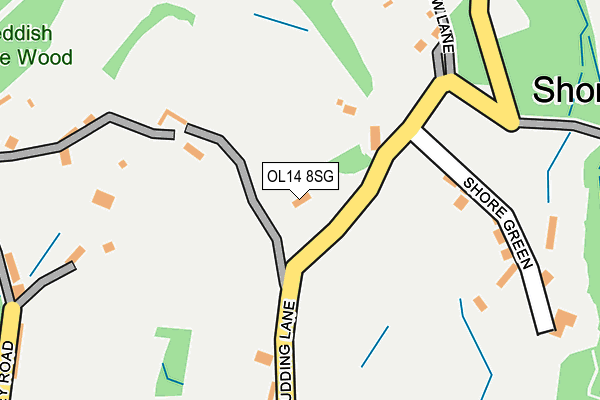 OL14 8SG map - OS OpenMap – Local (Ordnance Survey)