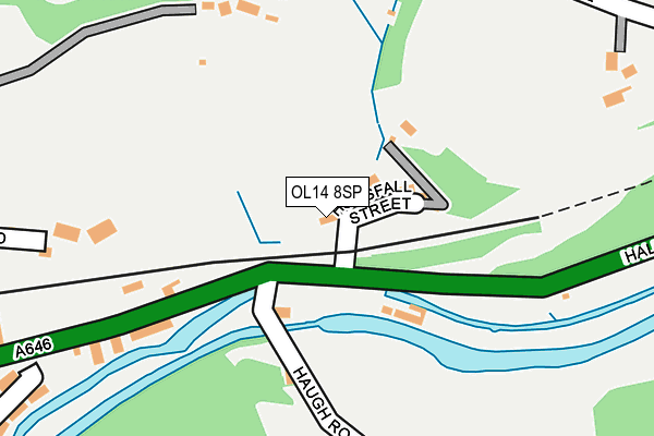 OL14 8SP map - OS OpenMap – Local (Ordnance Survey)