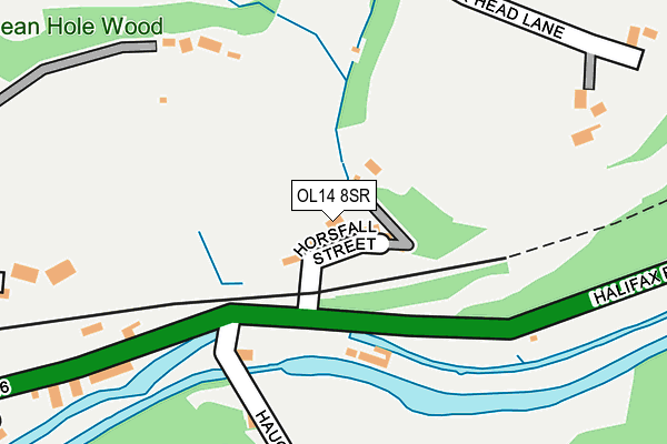 OL14 8SR map - OS OpenMap – Local (Ordnance Survey)