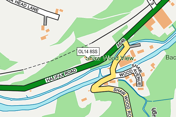 OL14 8SS map - OS OpenMap – Local (Ordnance Survey)