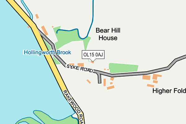 OL15 0AJ map - OS OpenMap – Local (Ordnance Survey)