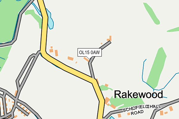 OL15 0AW map - OS OpenMap – Local (Ordnance Survey)