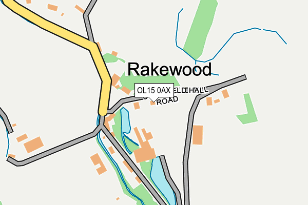 OL15 0AX map - OS OpenMap – Local (Ordnance Survey)