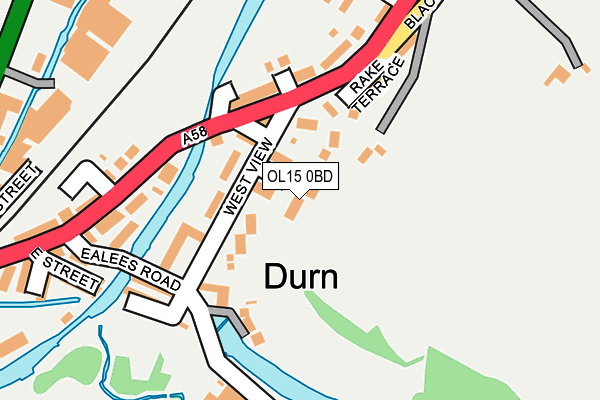 OL15 0BD map - OS OpenMap – Local (Ordnance Survey)