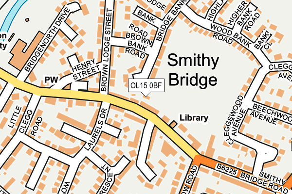 OL15 0BF map - OS OpenMap – Local (Ordnance Survey)