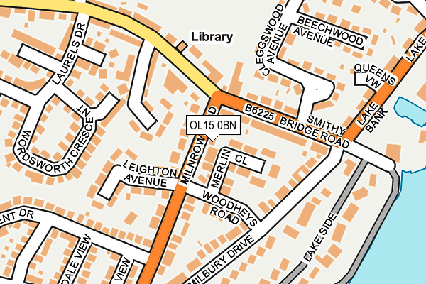 OL15 0BN map - OS OpenMap – Local (Ordnance Survey)