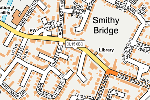 OL15 0BQ map - OS OpenMap – Local (Ordnance Survey)