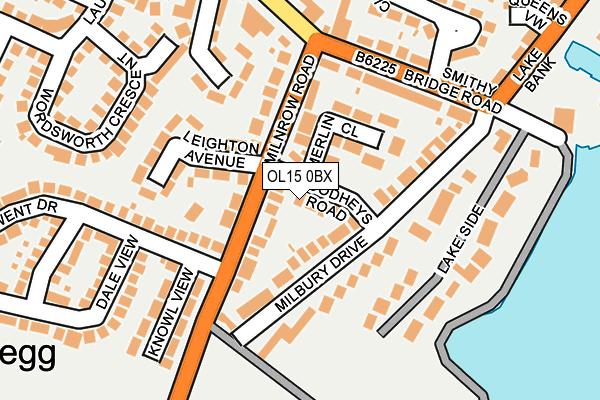 OL15 0BX map - OS OpenMap – Local (Ordnance Survey)