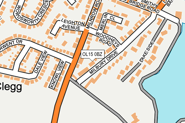 OL15 0BZ map - OS OpenMap – Local (Ordnance Survey)