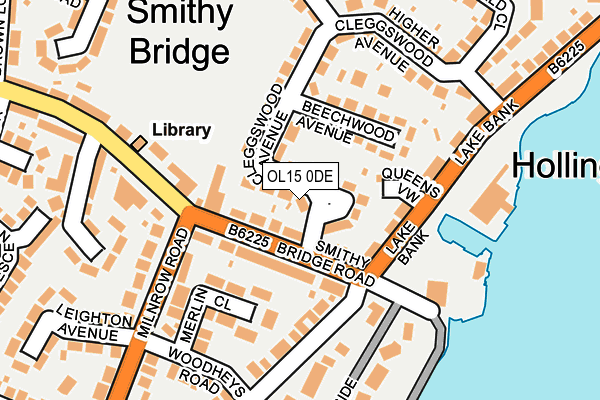 OL15 0DE map - OS OpenMap – Local (Ordnance Survey)