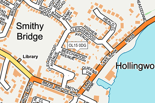 OL15 0DG map - OS OpenMap – Local (Ordnance Survey)