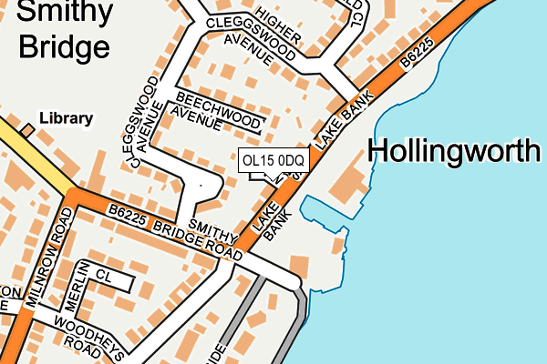 Map of THE LAKE LOUNGE LTD at local scale