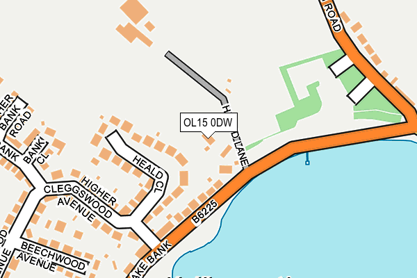 OL15 0DW map - OS OpenMap – Local (Ordnance Survey)